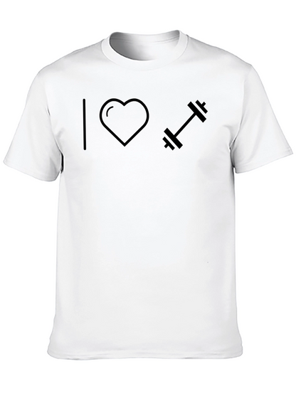 I Heart Weightlifting Black T-Shirt
