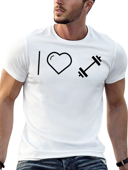 I Heart Weightlifting Black T-Shirt