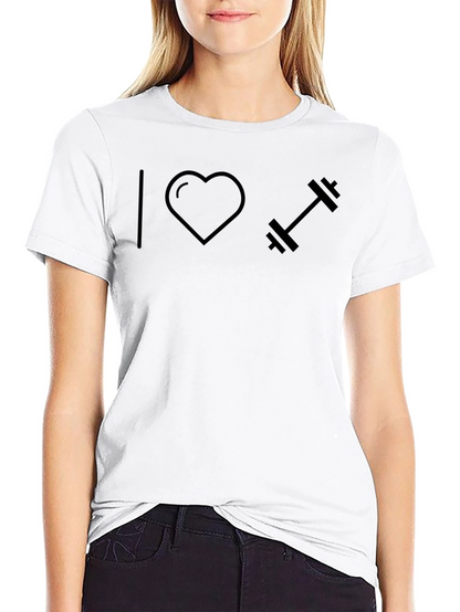 I Heart Weightlifting Black T-Shirt
