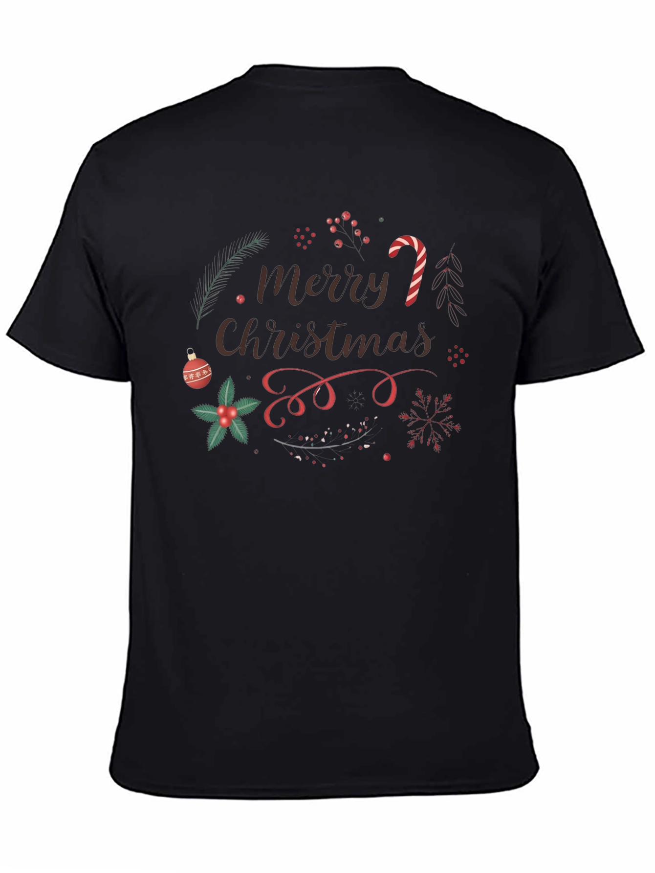 Festive Merry Christmas Graphic T-Shirt
