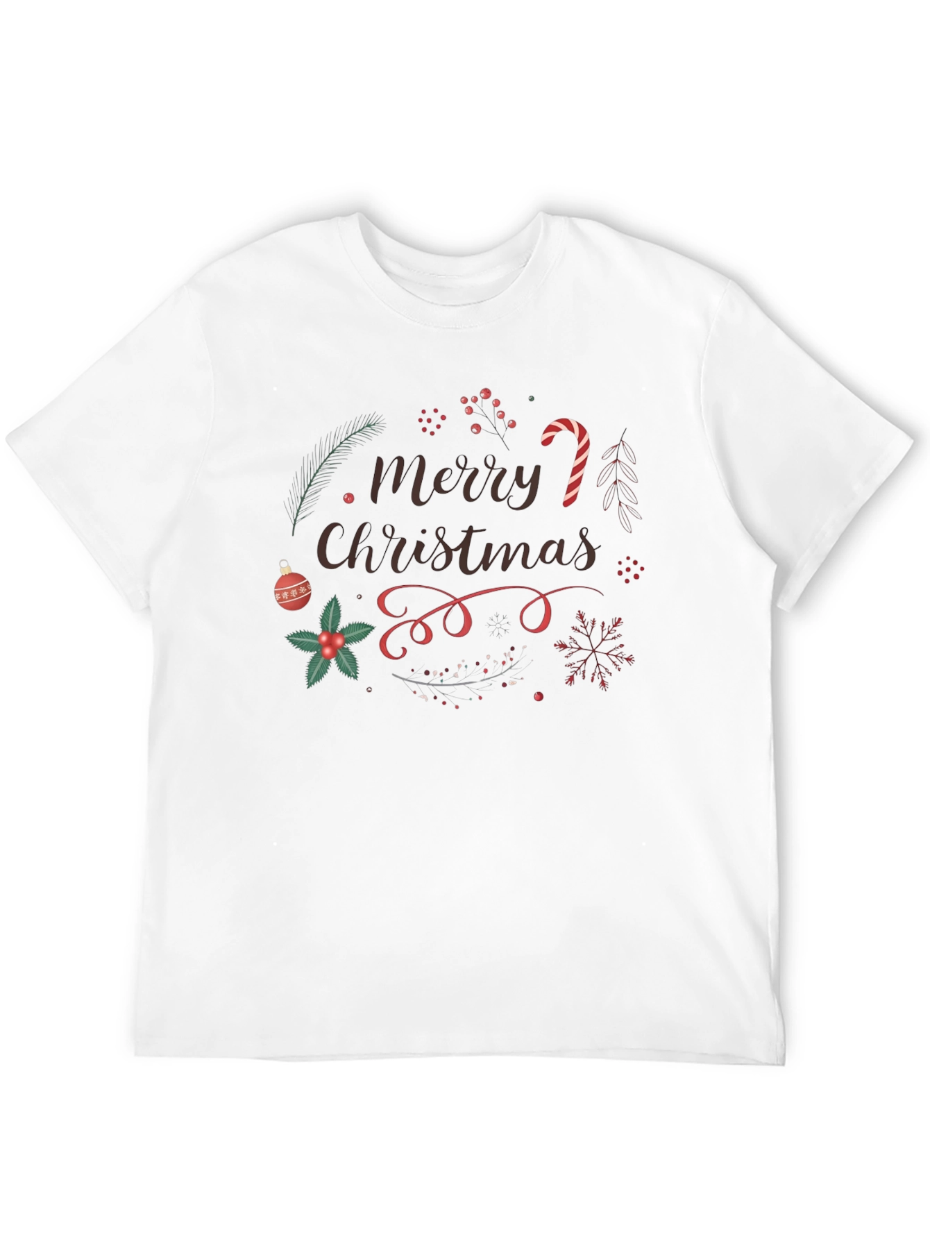 Festive Merry Christmas Graphic T-Shirt