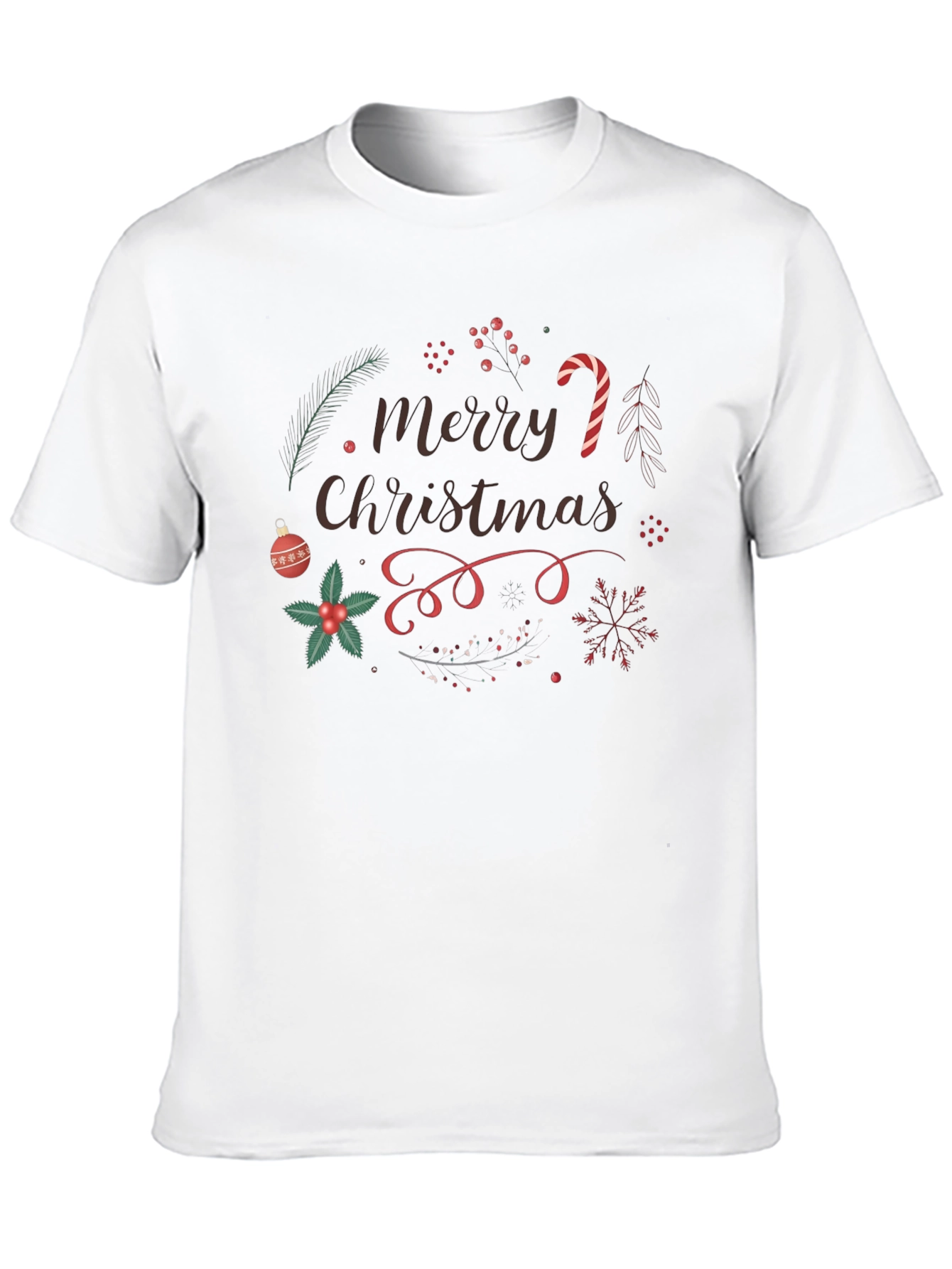Festive Merry Christmas Graphic T-Shirt