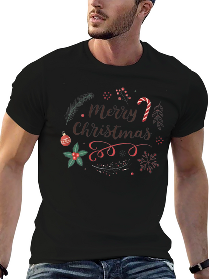 Festive Merry Christmas Graphic T-Shirt