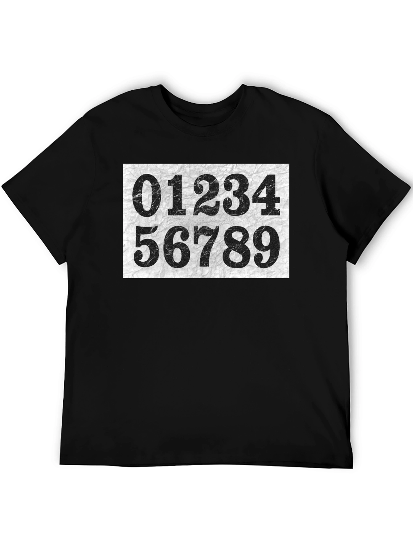 Number Print Crew Neck Short Sleeve T-Shirt