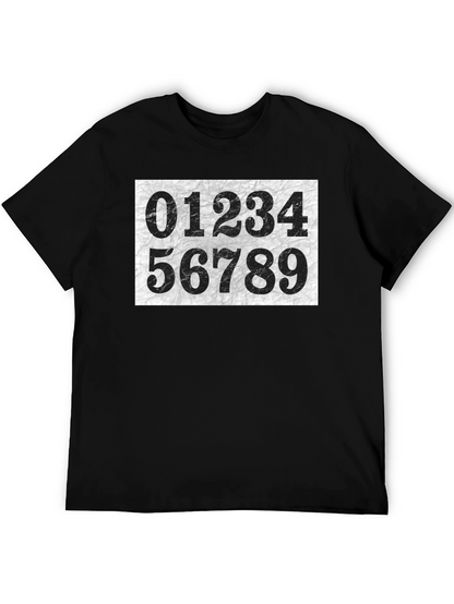 Number Print Crew Neck Short Sleeve T-Shirt