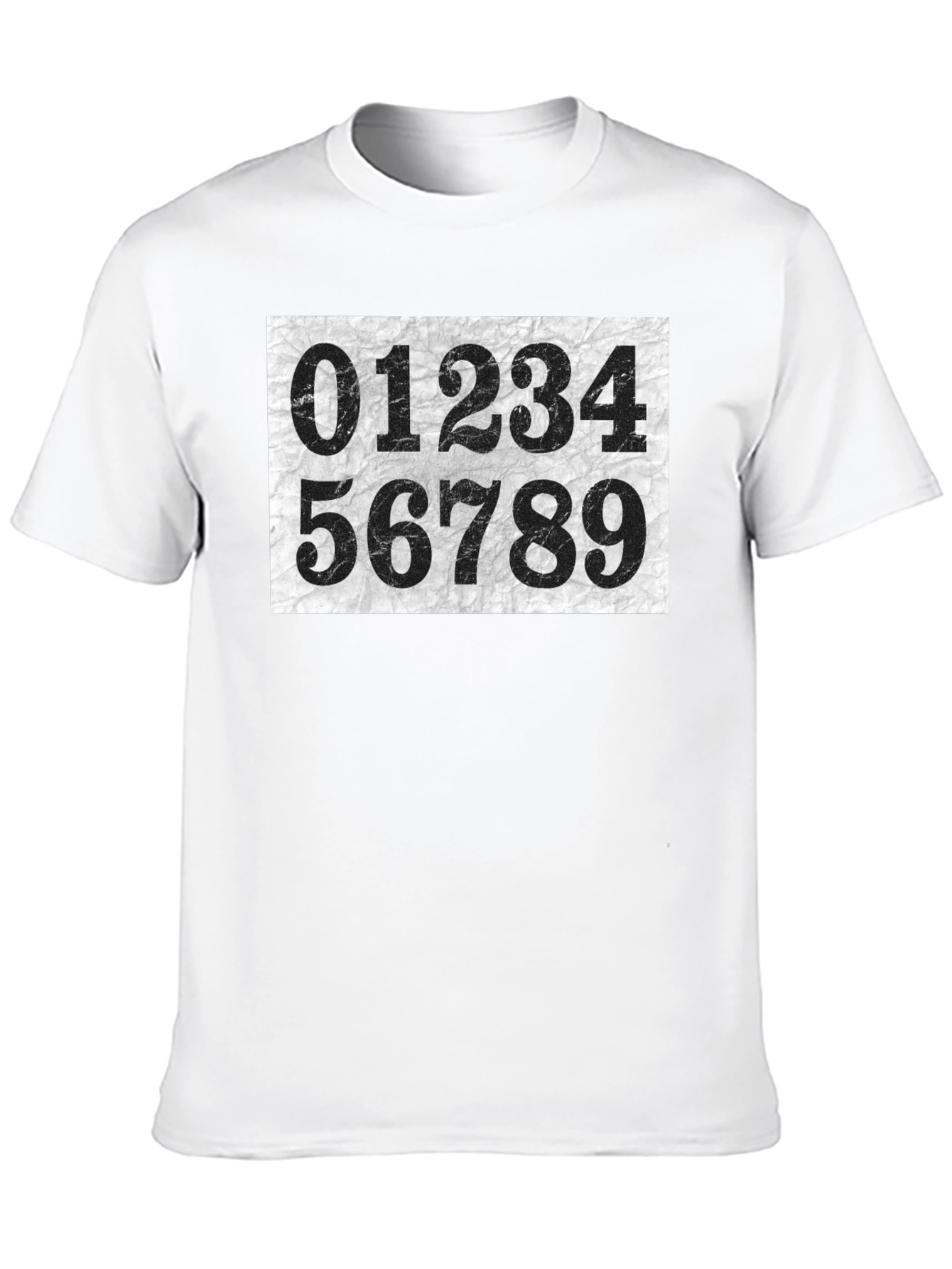 Number Print Crew Neck Short Sleeve T-Shirt