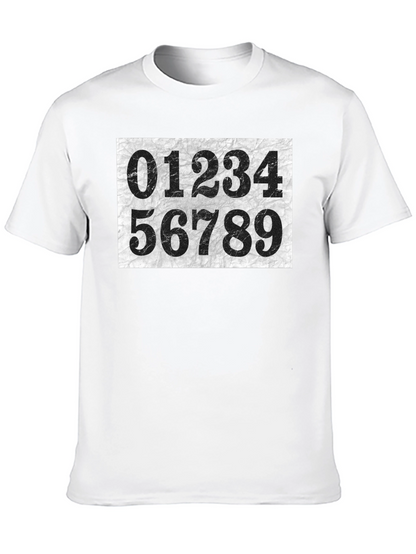 Number Print Crew Neck Short Sleeve T-Shirt