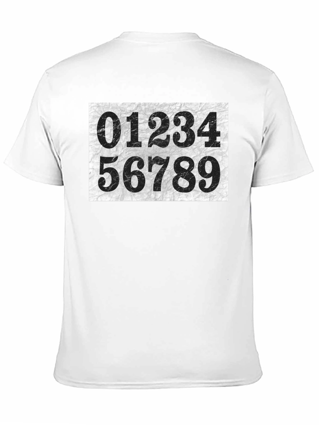 Number Print Crew Neck Short Sleeve T-Shirt