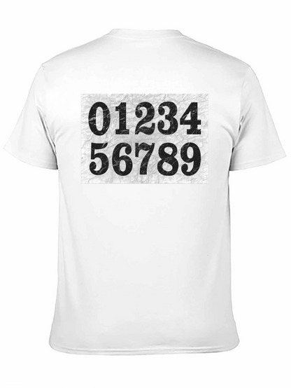 Number Print Crew Neck Short Sleeve T-Shirt