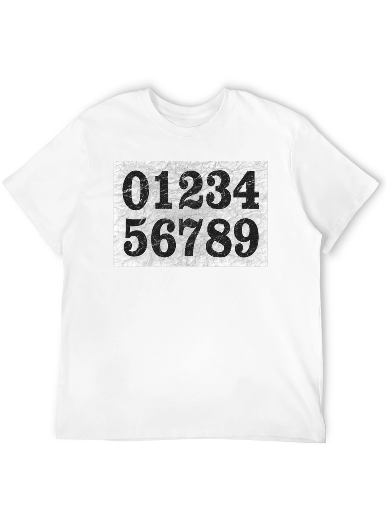 Number Print Crew Neck Short Sleeve T-Shirt