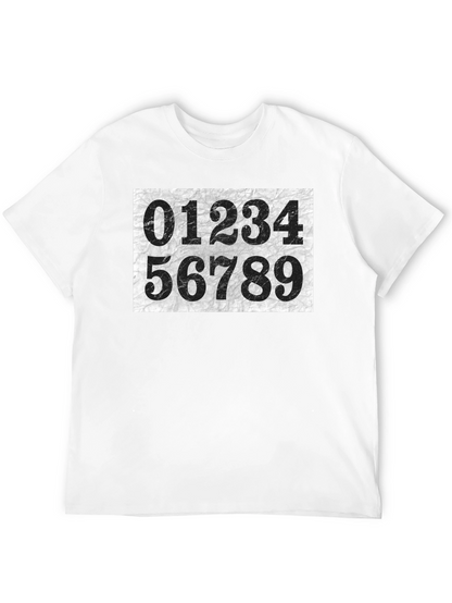 Number Print Crew Neck Short Sleeve T-Shirt
