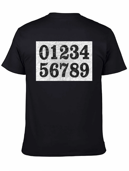 Number Print Crew Neck Short Sleeve T-Shirt