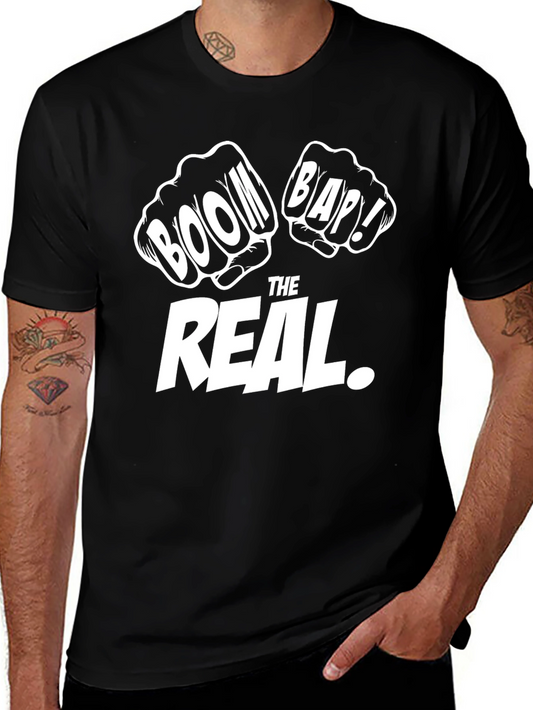 Boom Bap THE REAL. Black Graphic Tee