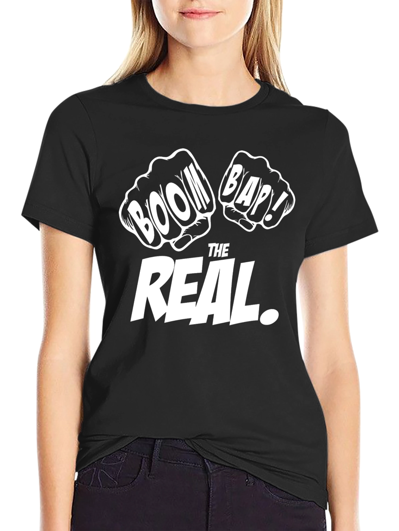 Boom Bap THE REAL. Black Graphic Tee