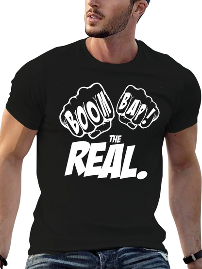 Boom Bap THE REAL. Black Graphic Tee