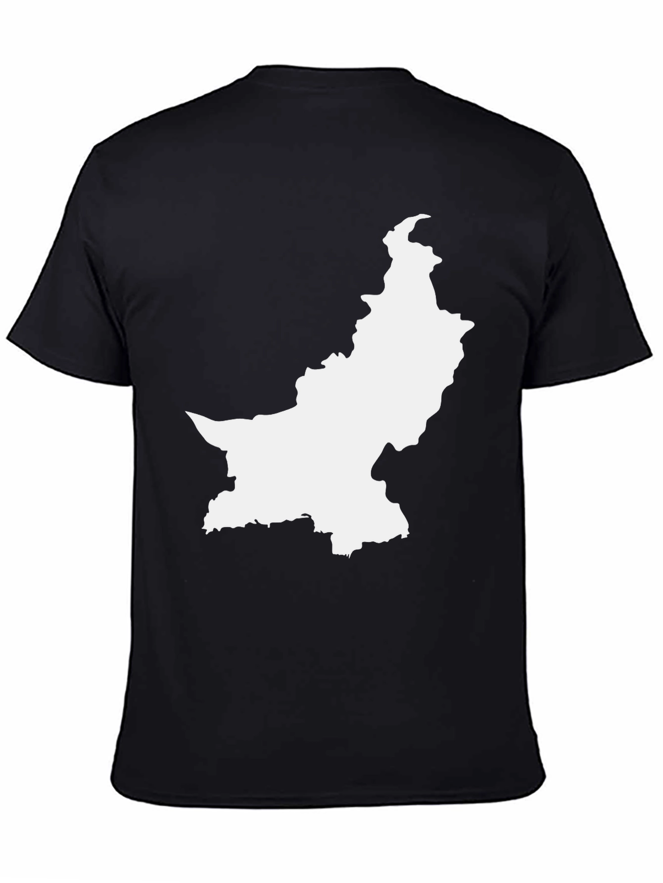 Pakistan Map Black T-Shirt - Show Your Pride