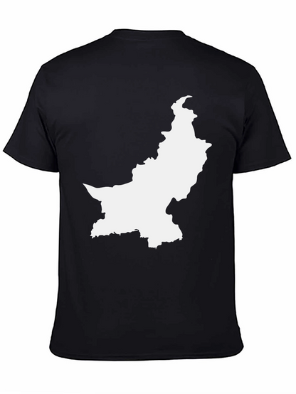 Pakistan Map Black T-Shirt - Show Your Pride