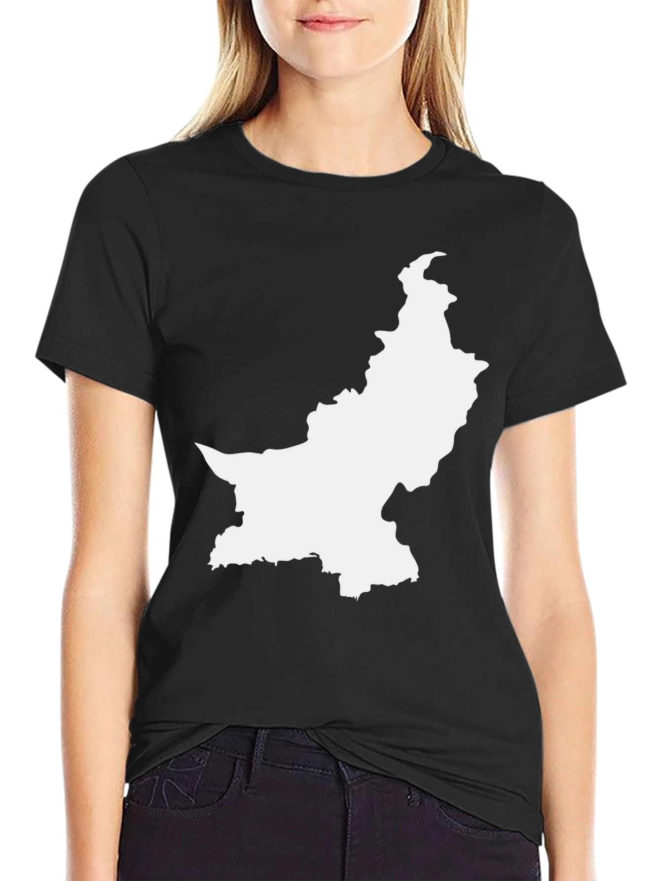 Pakistan Map Black T-Shirt - Show Your Pride