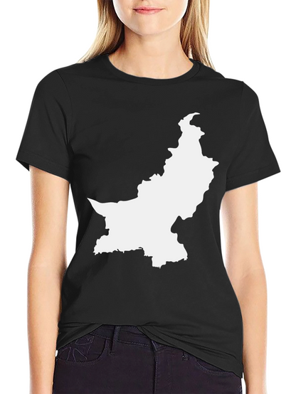 Pakistan Map Black T-Shirt - Show Your Pride