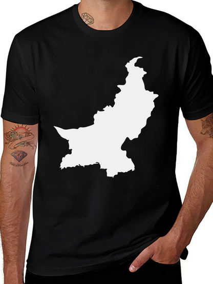 Pakistan Map Black T-Shirt - Show Your Pride