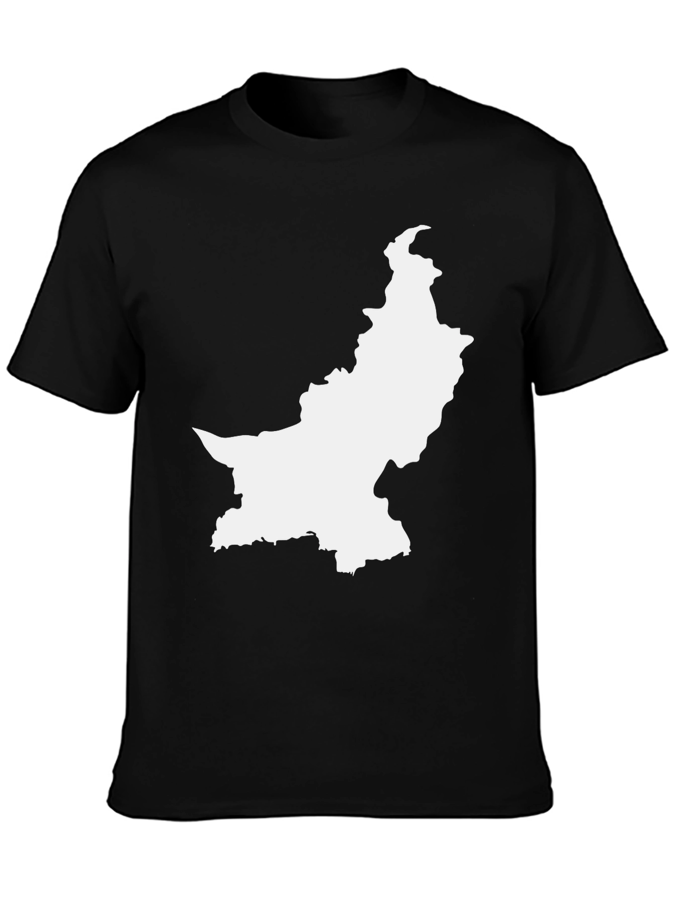 Pakistan Map Black T-Shirt - Show Your Pride