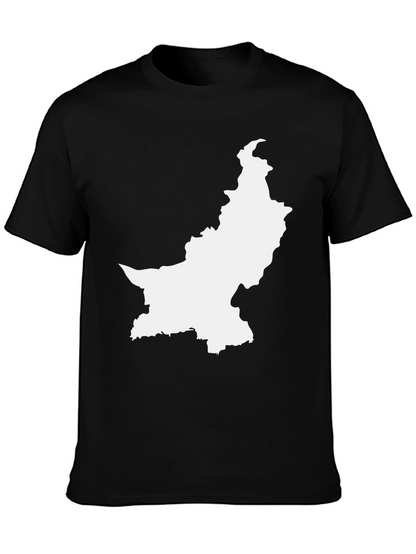Pakistan Map Black T-Shirt - Show Your Pride