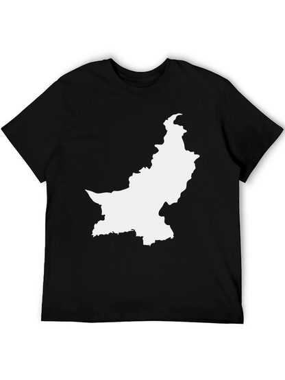 Pakistan Map Black T-Shirt - Show Your Pride