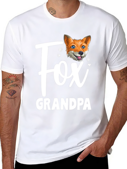 Fox Grandpa T-Shirt - Cute Animal Graphic Tee