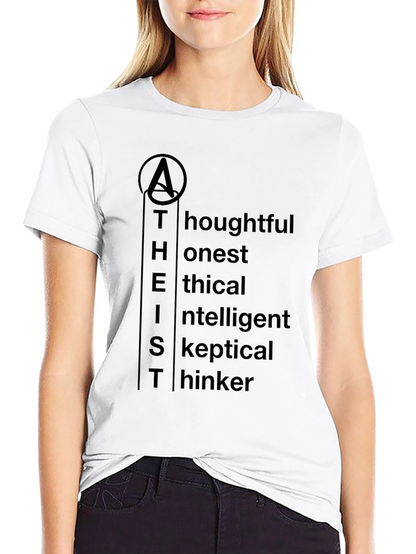 Atheist Definition T-Shirt - Thoughtful Honest Ethical Skeptical Thinker