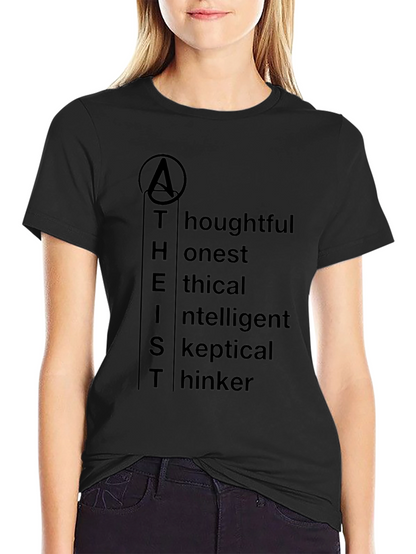 Atheist Definition T-Shirt - Thoughtful Honest Ethical Skeptical Thinker