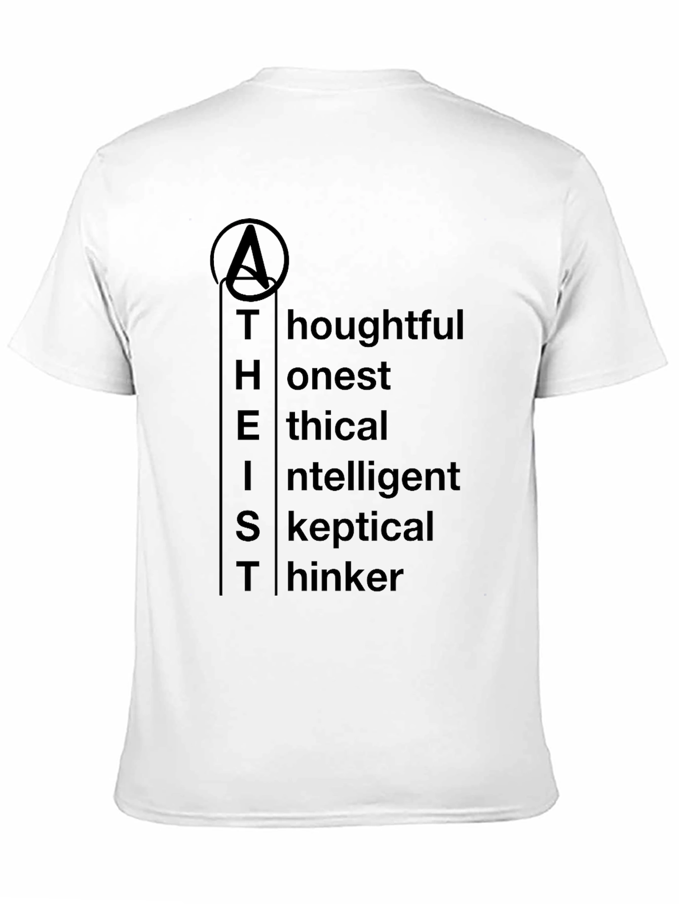 Atheist Definition T-Shirt - Thoughtful Honest Ethical Skeptical Thinker