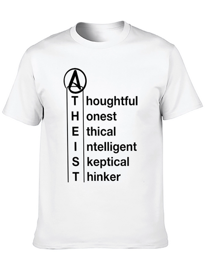 Atheist Definition T-Shirt - Thoughtful Honest Ethical Skeptical Thinker