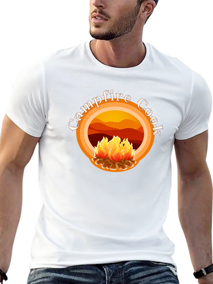 Campfire Cook Graphic Tee - Black Cotton T-Shirt