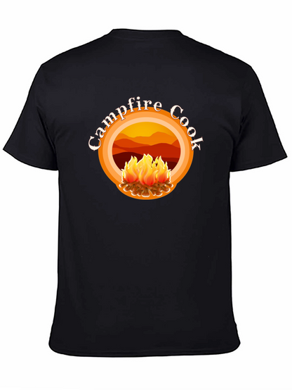 Campfire Cook Graphic Tee - Black Cotton T-Shirt