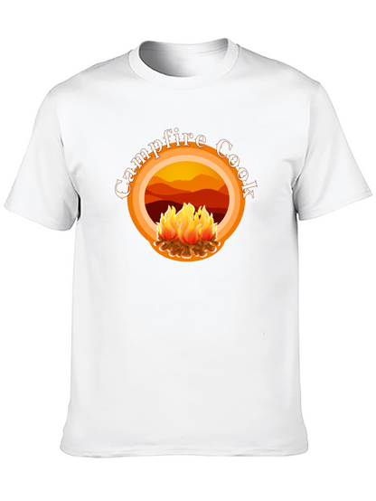 Campfire Cook Graphic Tee - Black Cotton T-Shirt