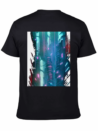 Cyberpunk Cityscape Graphic Tee
