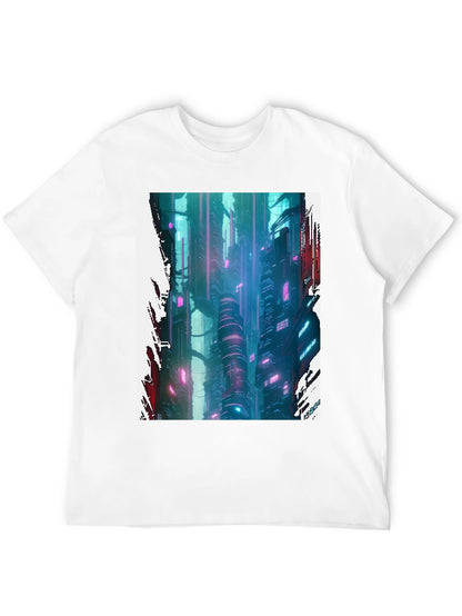 Cyberpunk Cityscape Graphic Tee
