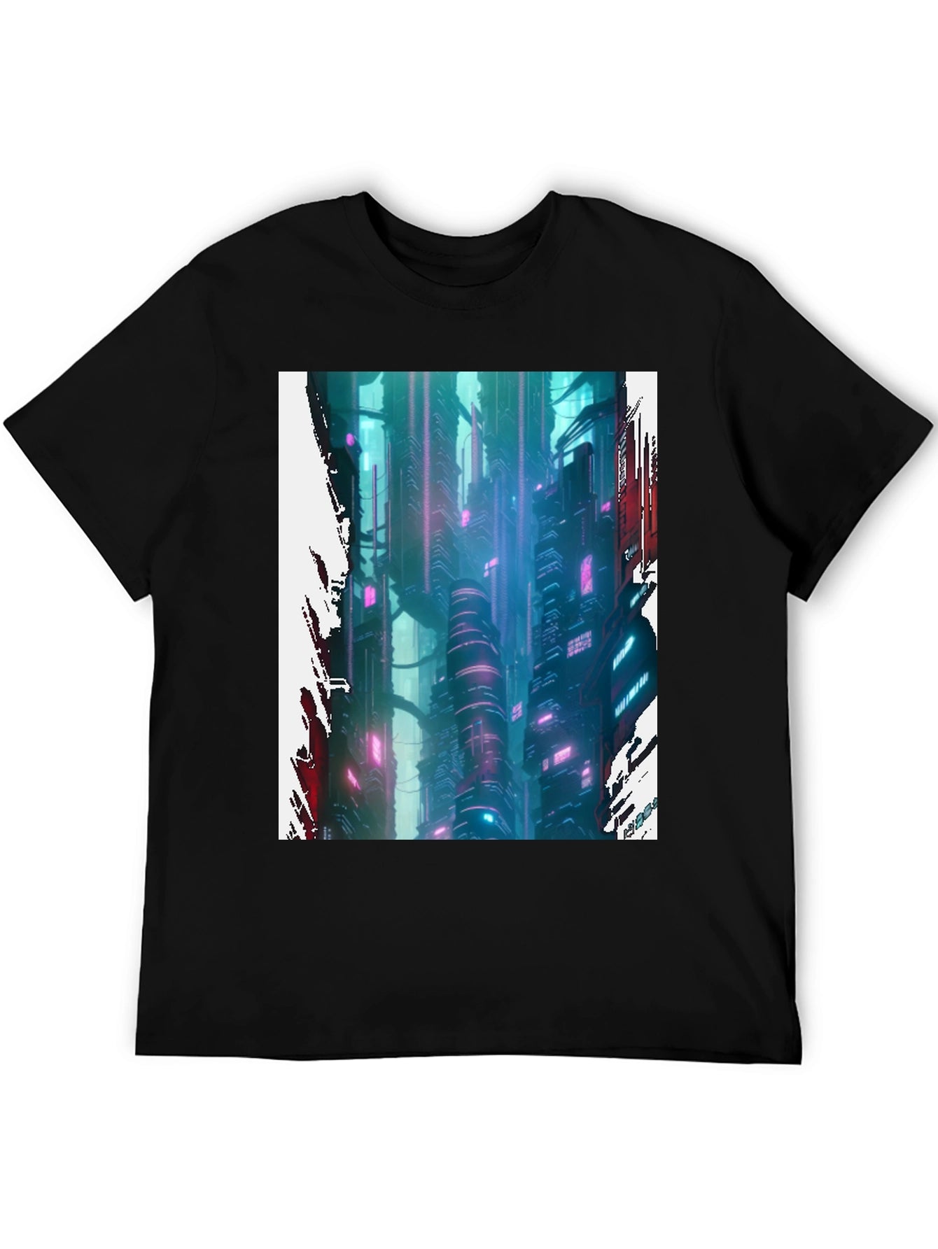 Cyberpunk Cityscape Graphic Tee