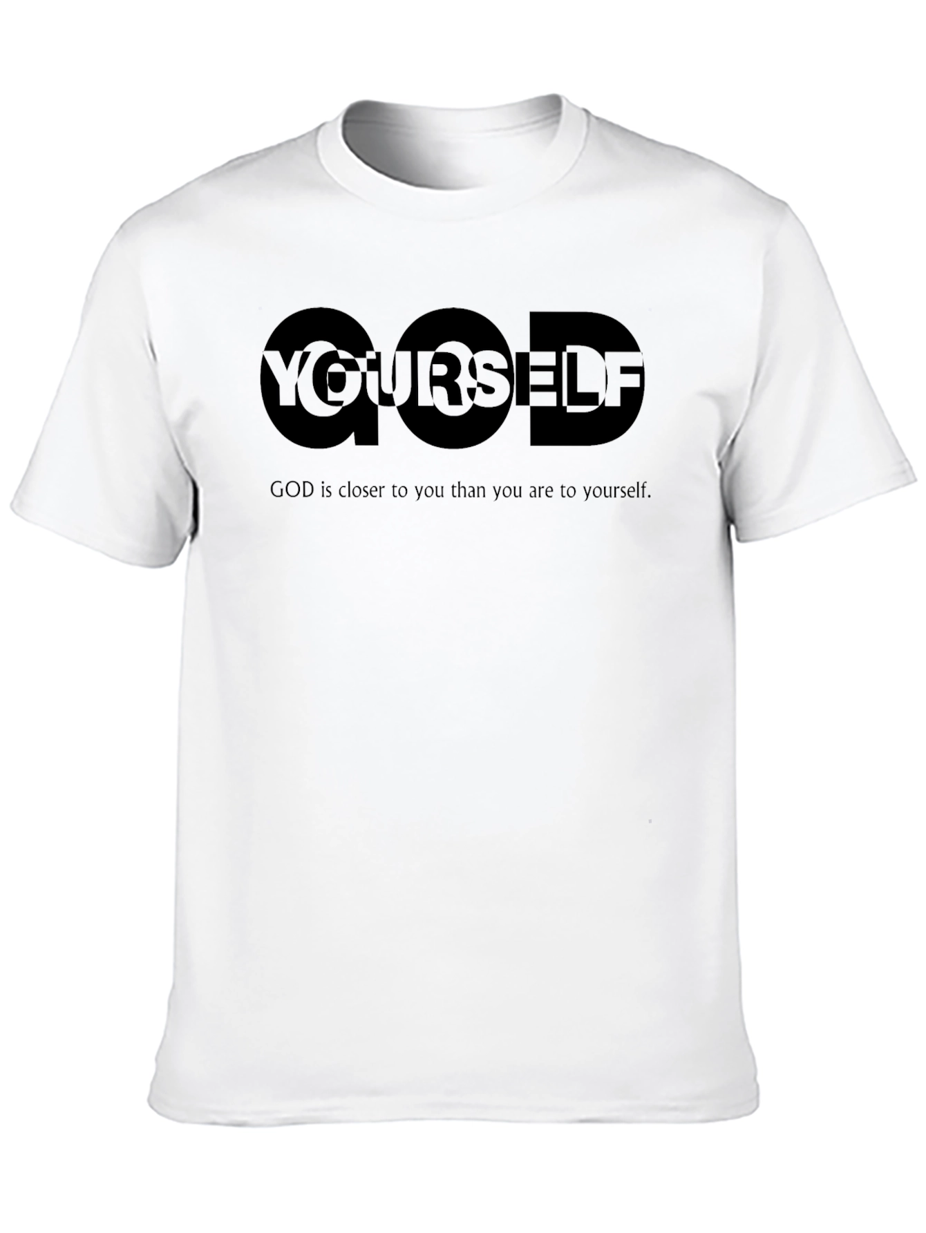 God Yourself Black Graphic T-Shirt
