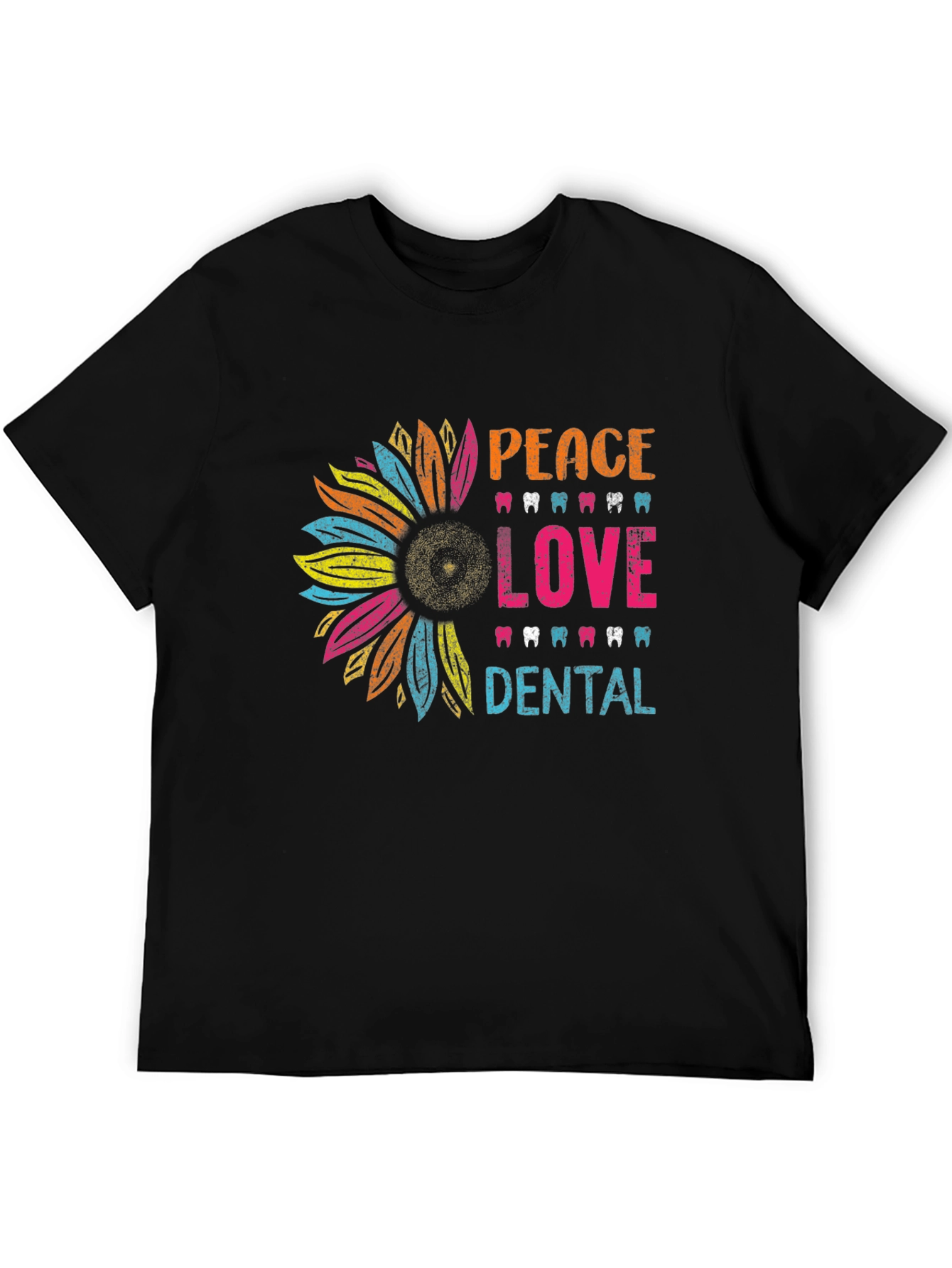 Peace Love Dental T-Shirt - Sunflower Dentist Tee