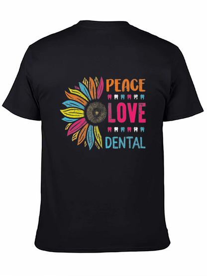 Peace Love Dental T-Shirt - Sunflower Dentist Tee