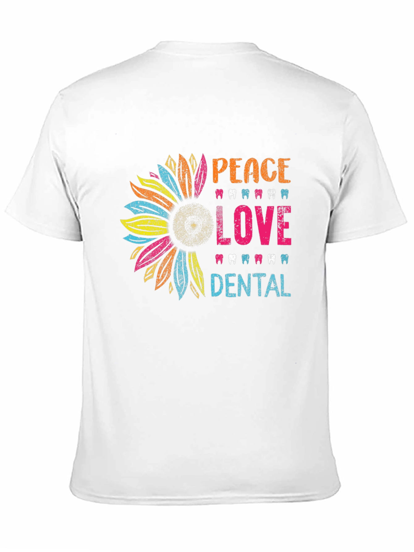Peace Love Dental T-Shirt - Sunflower Dentist Tee