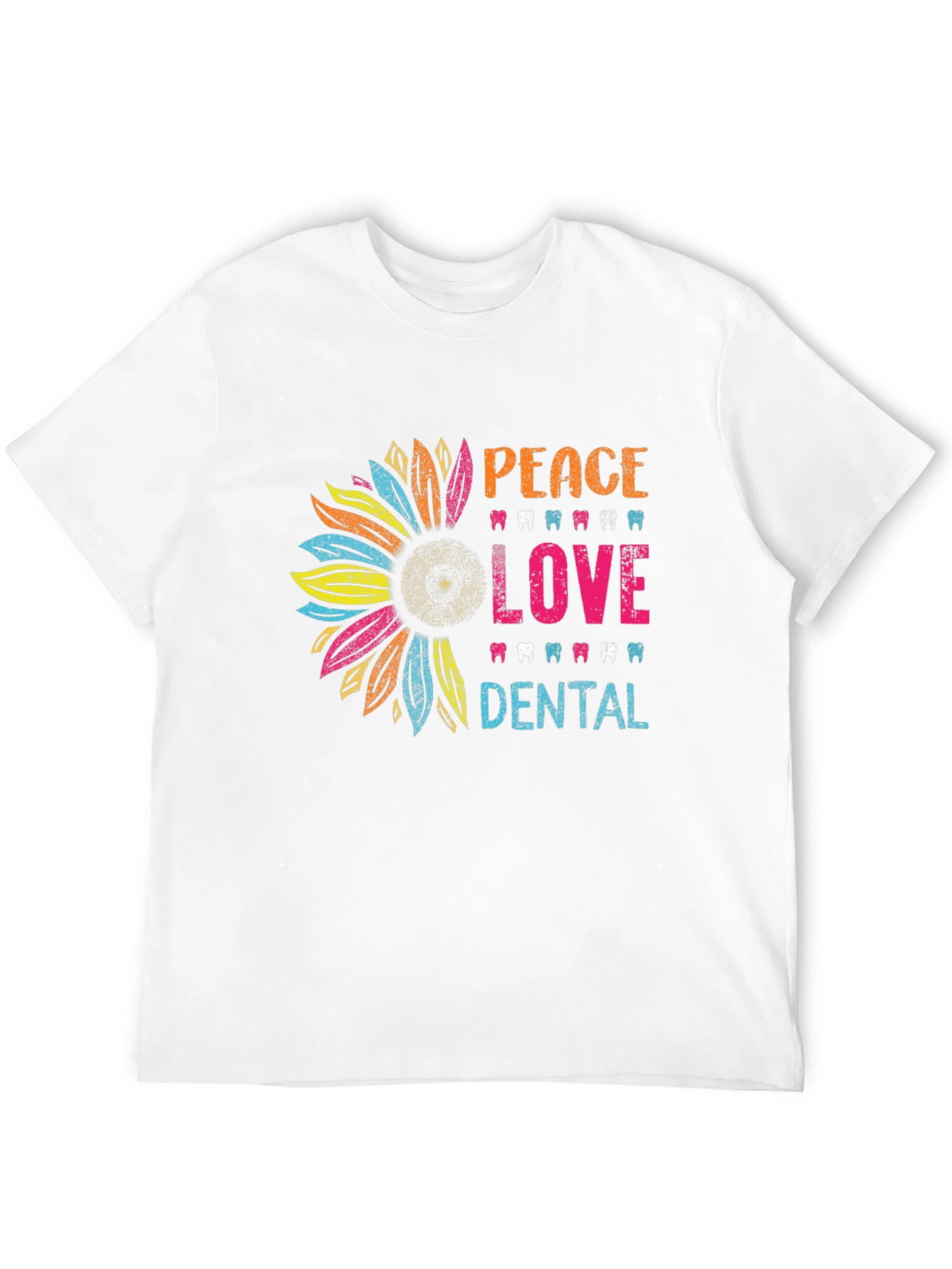 Peace Love Dental T-Shirt - Sunflower Dentist Tee