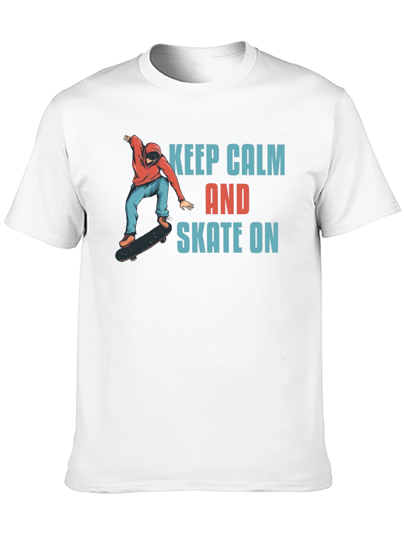 Keep Calm and Skate On Black T-Shirt