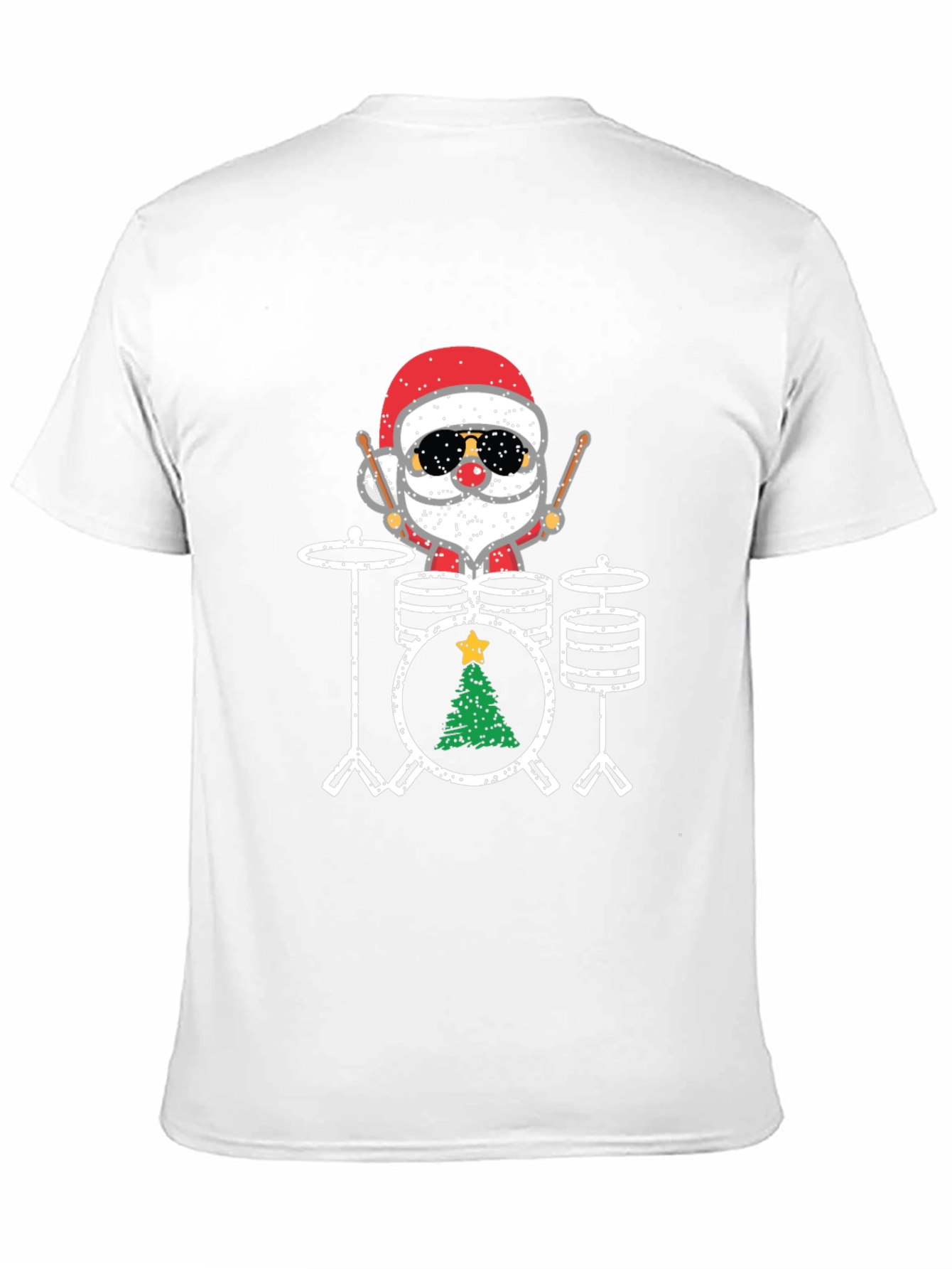 Santa Drummer Christmas T-Shirt