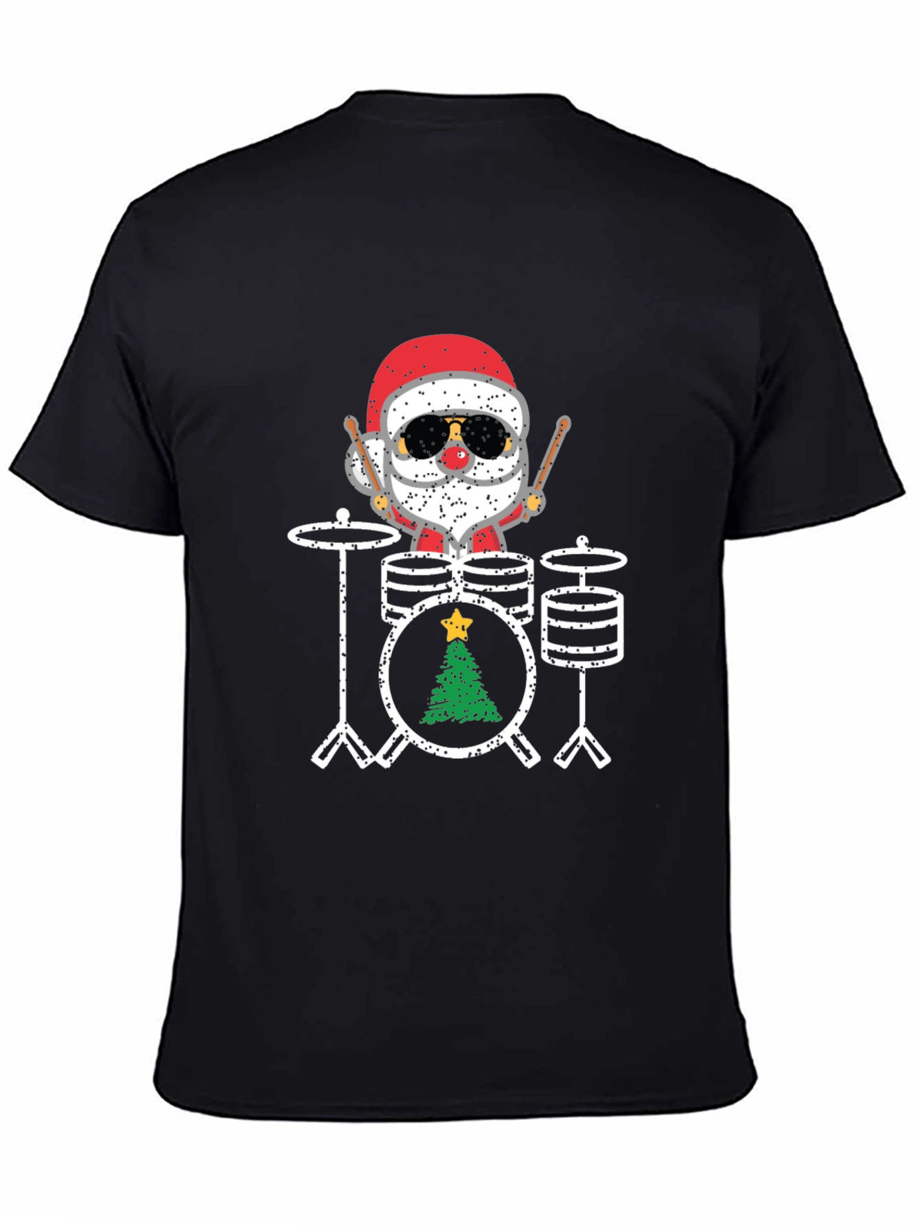 Santa Drummer Christmas T-Shirt