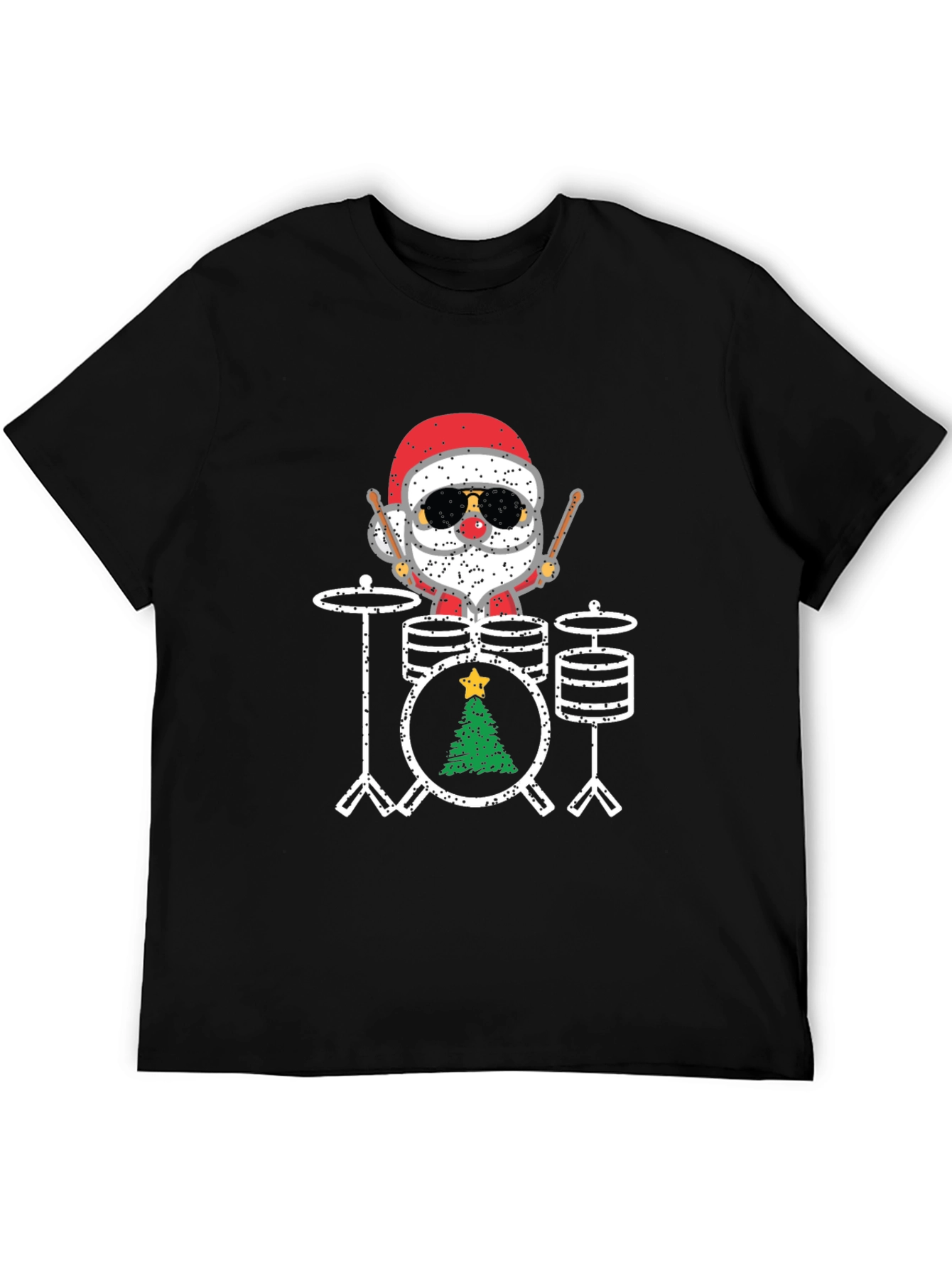 Santa Drummer Christmas T-Shirt