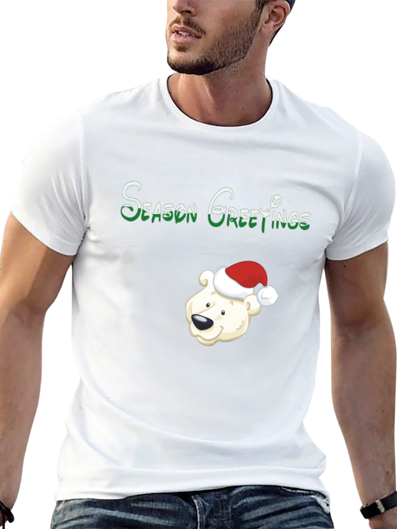 Season Greetings Polar Bear Christmas T-Shirt