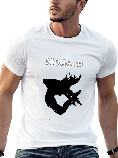 Modern Art Black T-Shirt - Stylish Graphic Tee
