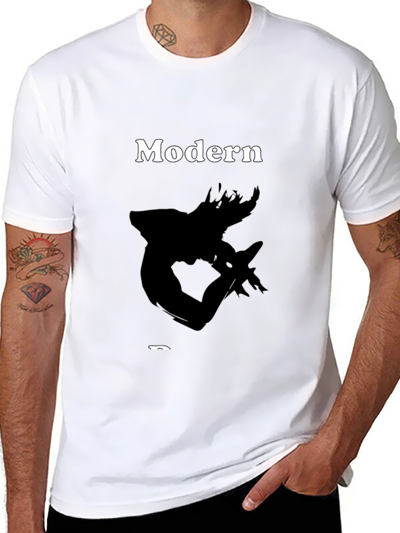 Modern Art Black T-Shirt - Stylish Graphic Tee